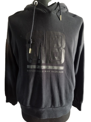 Goldbergh Fiza Hoodie Schwarz Damen Gr. L Kapuzenpullover Logo Used #