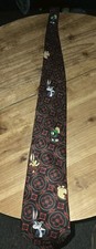 Vintage 1993 Looney Tunes Mania Tie Bugs Bunny, Marvin Martian, Taz, and Wiley