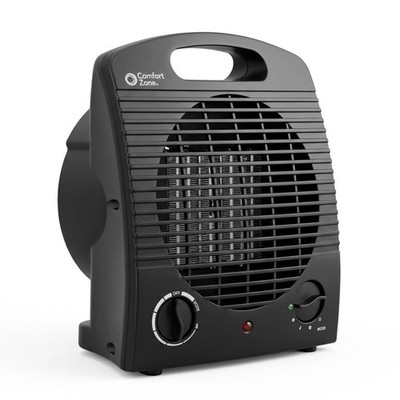 Comfort Zone Indoor Space Heater, Portable, Fan Forced, 1,500-Watt, Black 