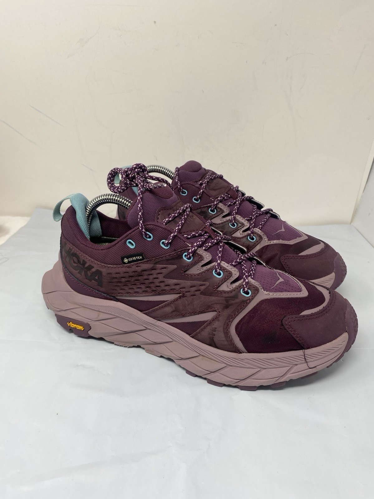 Hoka One Anacapa Low GTX Vibram trail Hike Cushion Shoes Women's Berry 9B