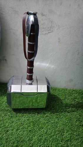 Thor Hammer Metal MCU Thor Mjolnir Cosplay 1/1 Scale Movie Prop Replica Weapon, - Picture 9 of 16