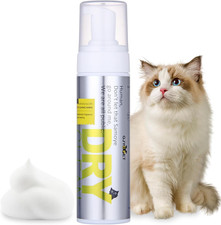 Waterless Kitten Shampoo Cat Shampoo - Licking Safe Dry Foam for Cats & Kittens