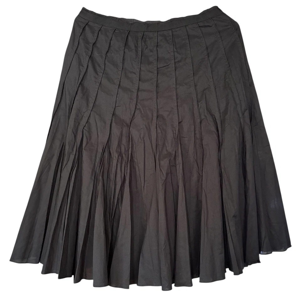 Saia Preta Plissada Witchy Whimsigoth Feminina Tamanho 6P 100% Algodão Preta Gótica - Imagem 2 de 4