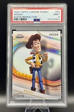 2025 TOPPS CHROME DISNEY WOODY WHITE REFRACTOR  # /30 ‼️PSA 9, *POP 4 - 0 10’S*