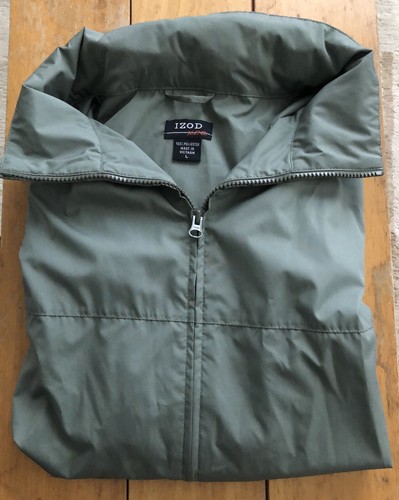 IZOD XFG Mens Windbreaker Jacket Size: Large - Green Hooded Full Zip Golf Adult - Picture 9 of 9