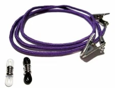 Purple Paracord Eyeglass Holder, PICK SIZE & GRIPS, Glasses Cord Lanyard 358