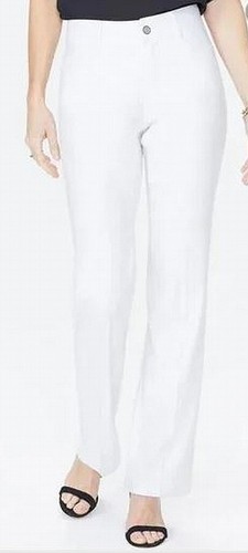 CURVA 360 NYDJ Da Donna Pantaloni Lino Bianco Taglia 14 Gamba Larga  Pantaloni solido $119 895 | eBay