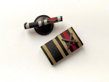 Original German ribbon bar Iron cross EK2 + Cross of Honor 1914-18 award badge