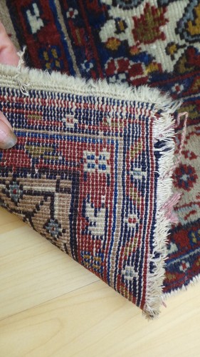 Antique Persain Oriental Carpet Rug Hand Made Wool Vintage 5ft 8" x 3ft 9" c1890 - Picture 12 of 17
