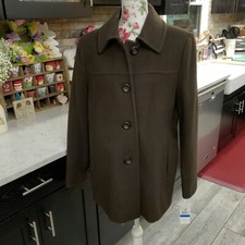 Jason Kole Size Xl Wool Blend Coat Brown Button Up Lined New With Tags $180