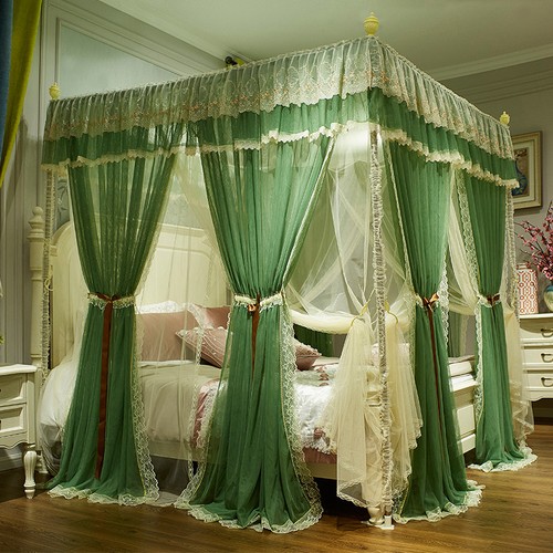 Doppellagig Romantisches Bettnetz Moskitonetz Luxusbett Baldachin Bettvorhang - Bild 10 von 33