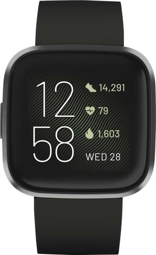 Fitbit Versa 2 Gesundheits- und Fitness-Smartwatch Schwarz Tracking (L1-45