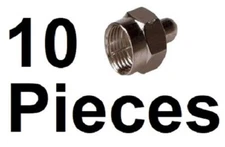 Klein Tools VDV814-610 Coax Adapter Terminator Male F 75 Ohm 10 Pack Lot RG6 Cap