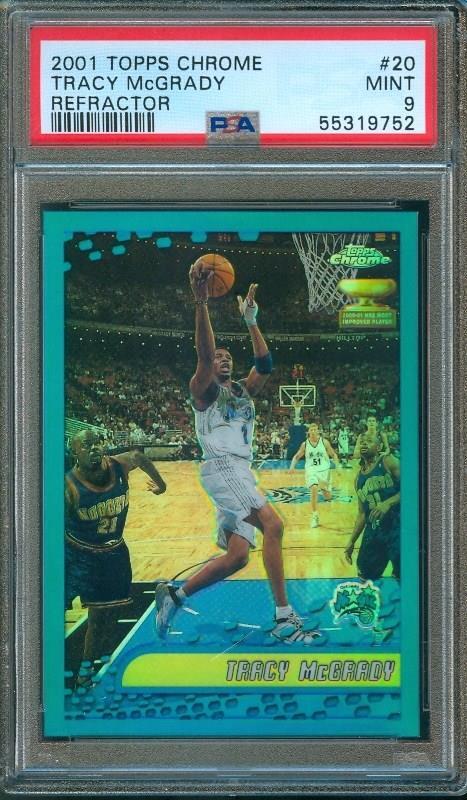 2001-02 Topps Chrome TRACY McGRADY Refractor #20 Magic PSA 9 Pop 4 Only 2 Higher
