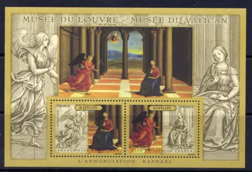 VATICAN Sc#1314 S/S 2005 Painting - Annunciation by Raphael MNH