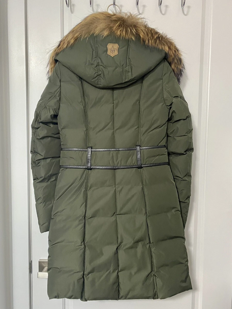 Kay mid length classic down coat with fur collar sale