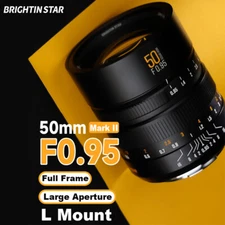 Brightin Star 50mm F0.95 II MF Full Frame Lens For Panasonic Leica Sigma L Mount