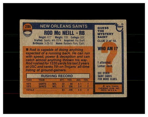 1976 TOPPS FOOTBALL #276-527 YOU PICK SEE PHOTOS OF EVERY CARD STARS NEW LISTING - Picture 35 of 473