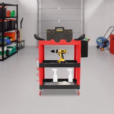 3 Tier Cart Tool Storage Trolley Rolling Organization Cart Tool 136.08kg/300lbs