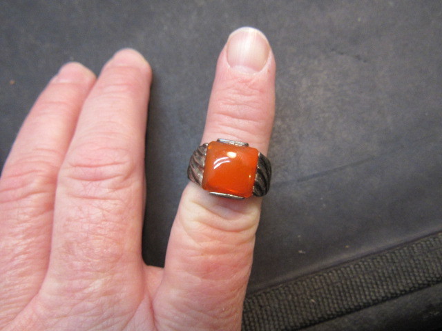 sterling silver ring carnelian ??????? - image 6