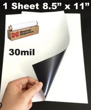 30 MIL PLAIN White Magnet MAGNUM Sheet 8.5"x11" 1 SHEET of 30 mil Thick 