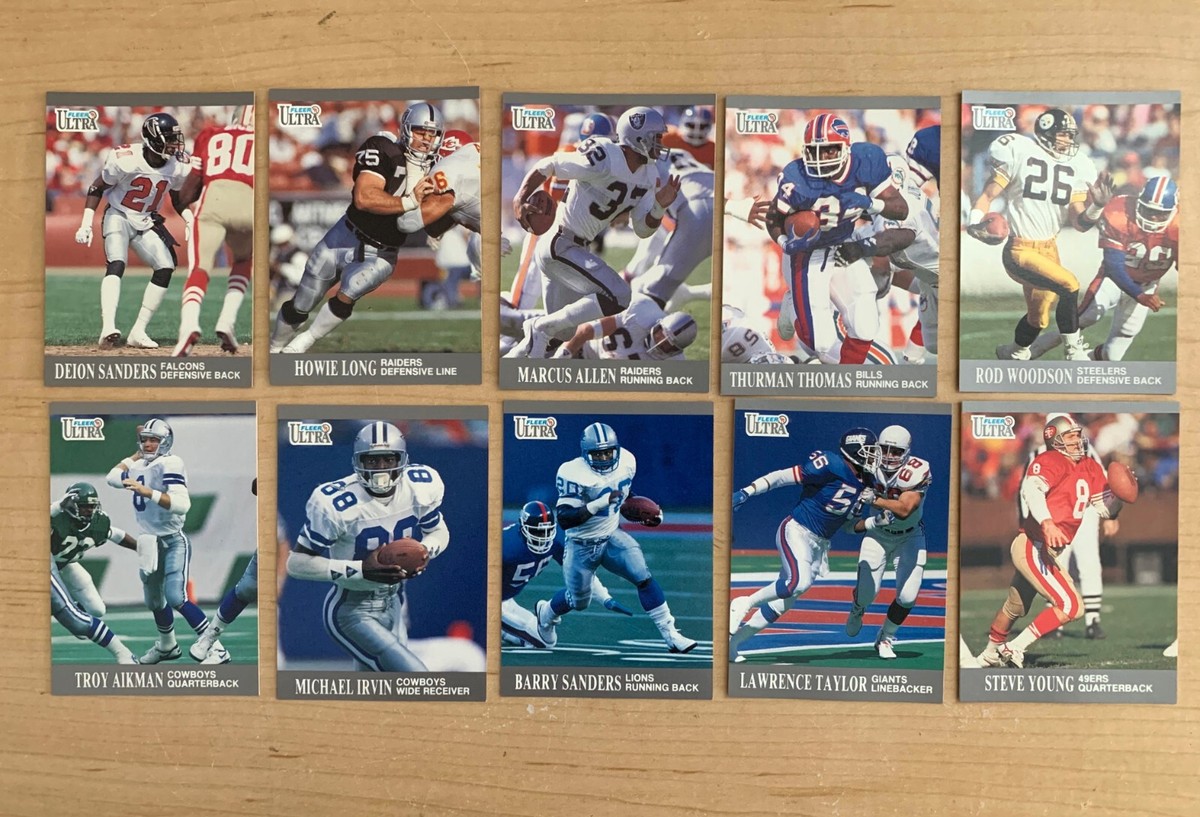 1991 FLEER ULTRA FOOTBALL 10 MOST VALUABLE CARDS - NEW TAKEN FROM COMPLETE  SET