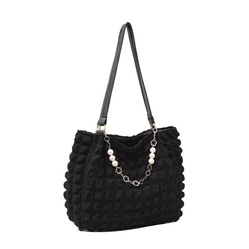 Ruched Design Satchel Bag Bubble Pleated Bag Pouch Handbag Lady Purse - Picture 14 of 14