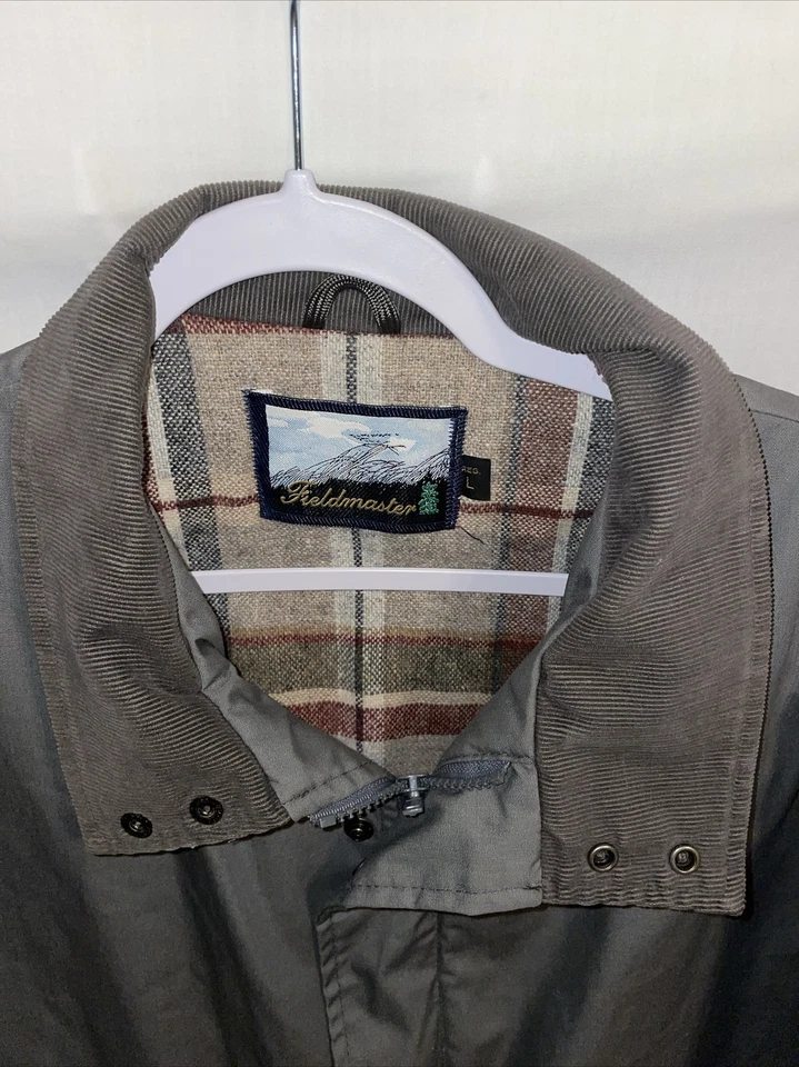 Chaqueta Fieldmaster Farm Para Hombre Talla Grande Gris Aislada Trabajo Cremallera Completa Broches de presión Foto 3 de 4