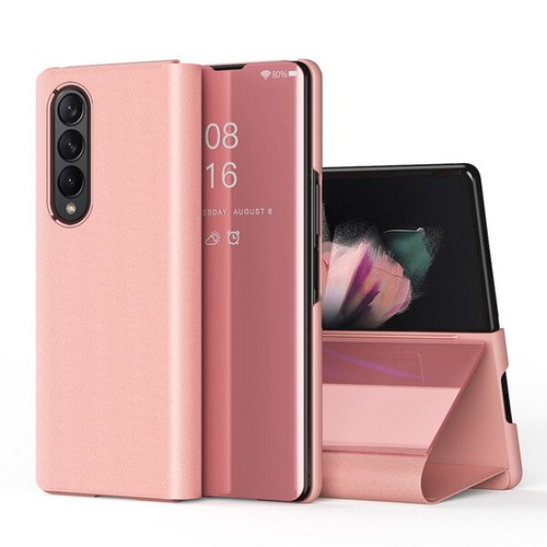 For Samsung Galaxy Z Fold 4 5G Mirror Flip Phone PU Leather Case Stand Cover - Zdjęcie 16 z 18