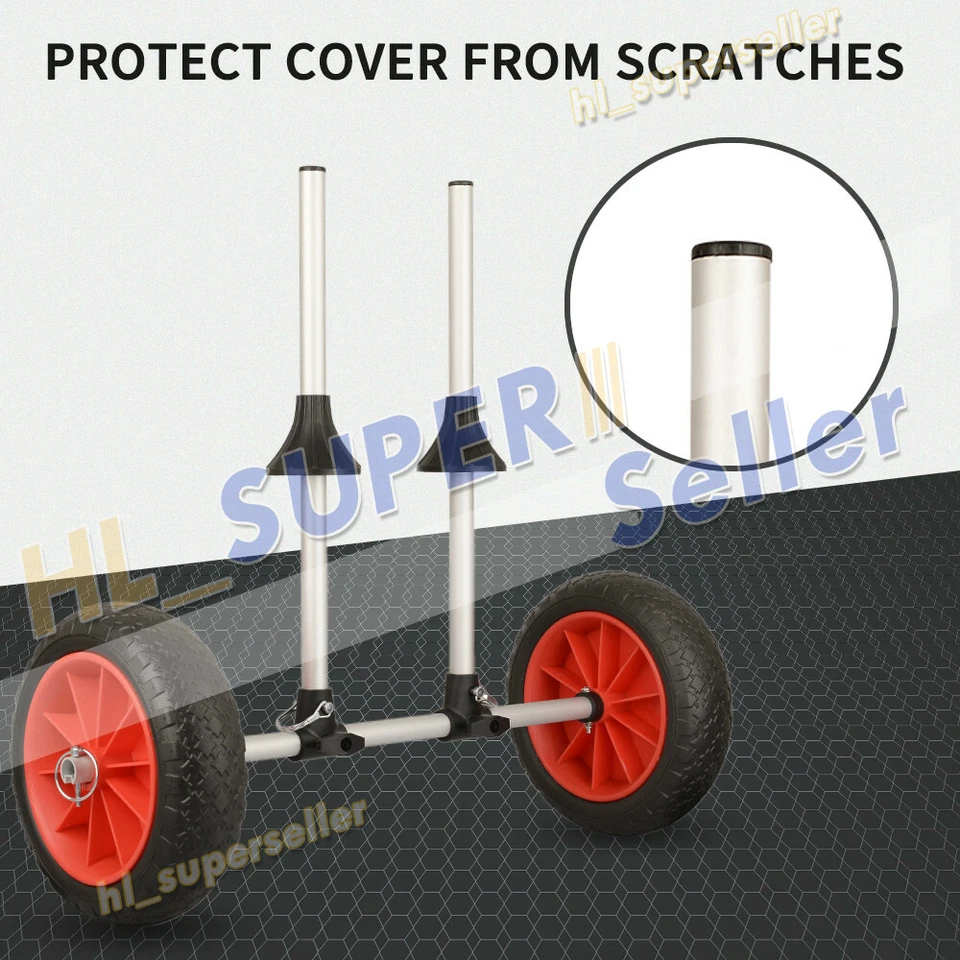 Foldable Kayak Trolley Carrier Cart Wheel Collapsible  Aluminium Canoe 100kg AU - image 4 of 4