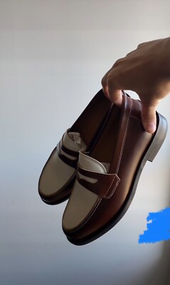Duke + Dexter Wilde Chestnut X White Penny Loafer Size US 9 Mens