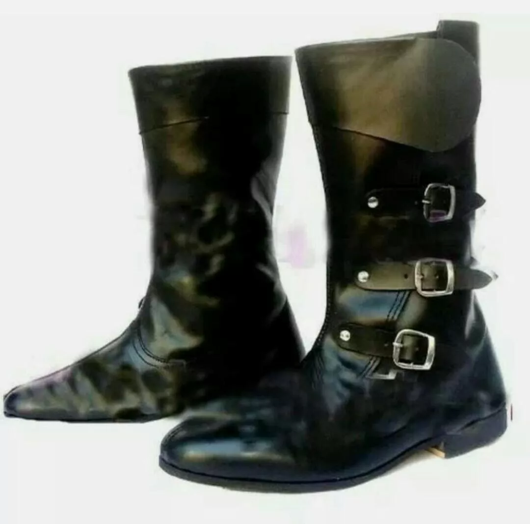 Leather long shoes deals