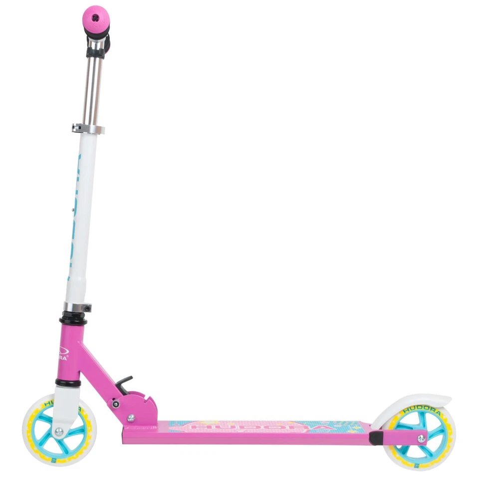Hudora Kinder Scooter Pink Rosa Roller Mädchen Rutschfest 100kg klappbar robust - Bild 4 von 4