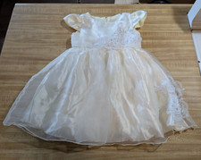 Baby Oogle Size 2T Polyester Sequin100 Polyester Lined Off White Dress