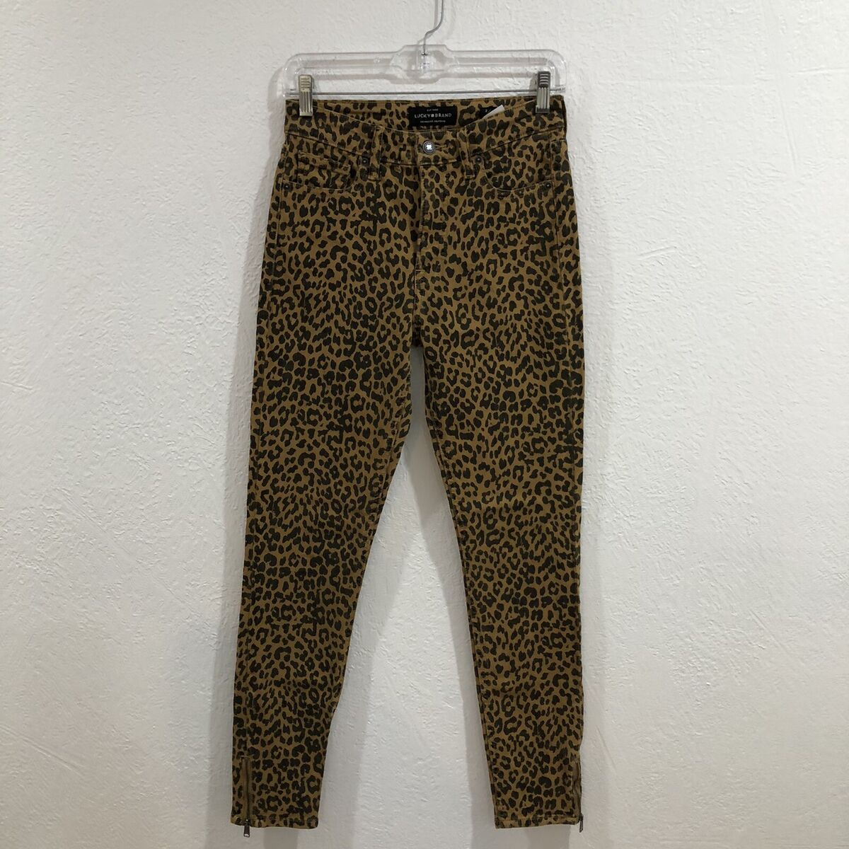 Lucky Brand Animal Leopard Print Bridgette Skinny Jean, Size 2/26