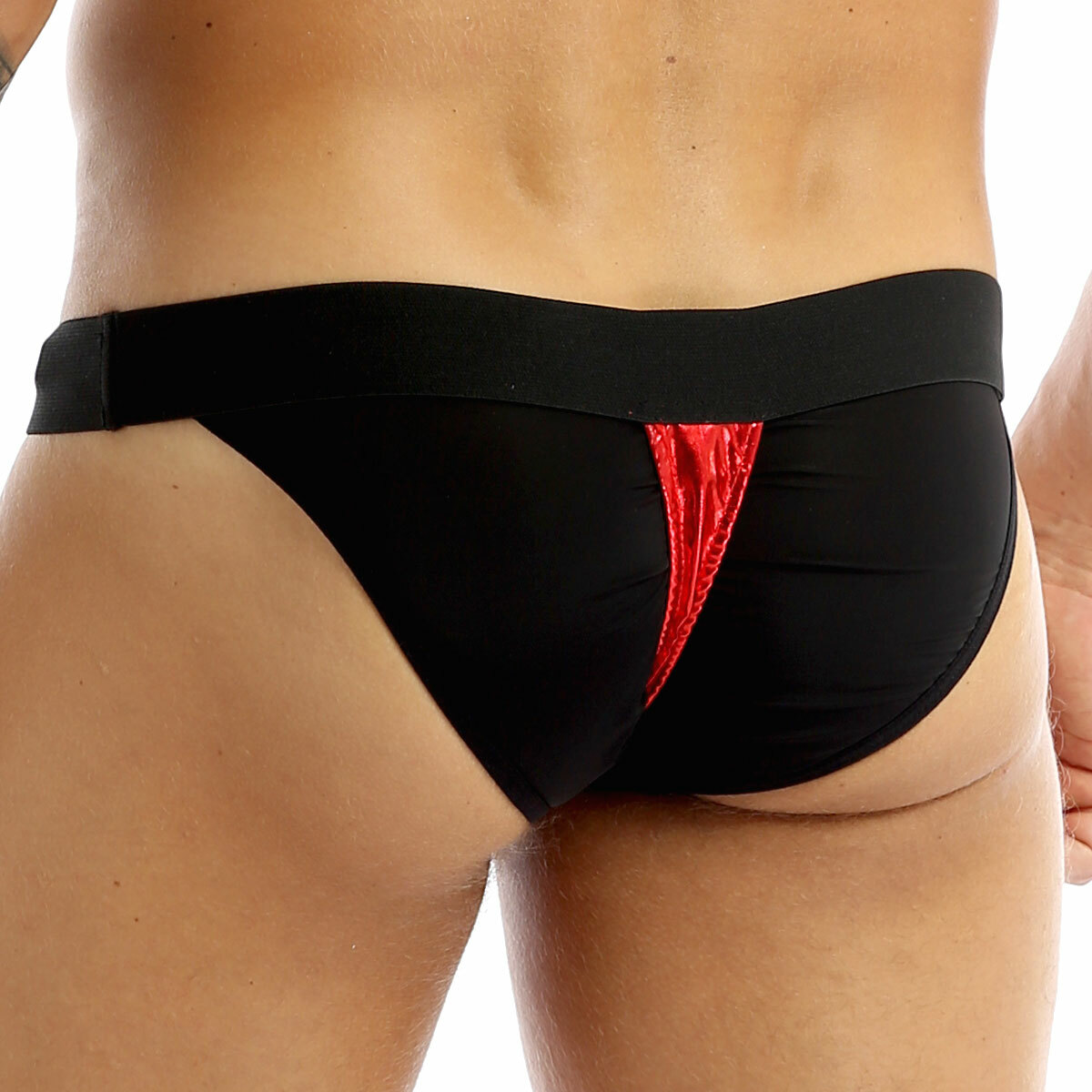 Herren Metallic Weihnachten Slip Weihnachtsmann String Tanga Thong