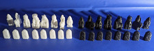 Isle of Lewis Chess Pieces 3d Printed Black a...