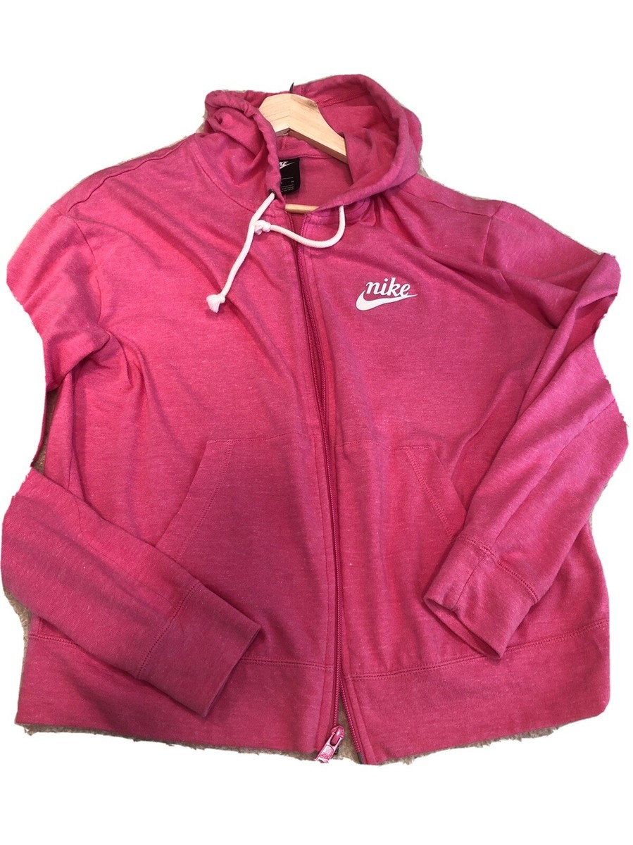 nike hoodie pink women sz m