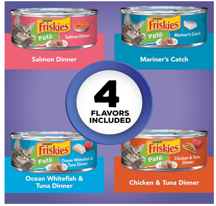 Purina Friskies Pate Favorites Seafood&Chicken Wet Cat Food Variety