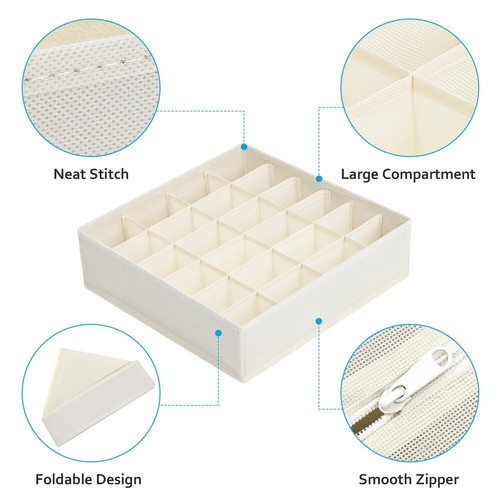Drawer Organizer Clothes - Foldable Underwear Organizer and Sock Organizer So... - Picture 3 of 7