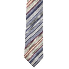 Balenciaga Men's Striped 100% Silk Necktie made In USA