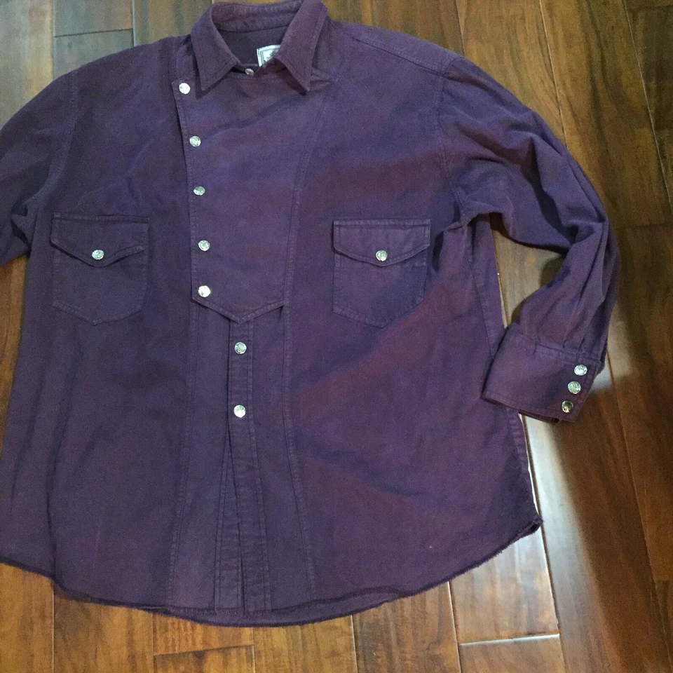 Camisa jeans masculina vintage Frontier Rider GG fantasia de cowboy RPG oeste - Imagem 2 de 4