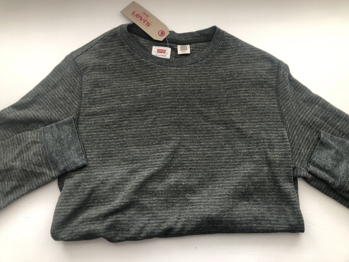 LEVIS Shirt Long Sleeve Sweater Knit Green Mens Small NEW | eBay