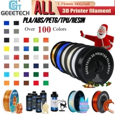 SALE!GEEETECH PLA/ABS+/PETG/TPU 3D Printer Filament 1.75mm 1KG Various Colors US