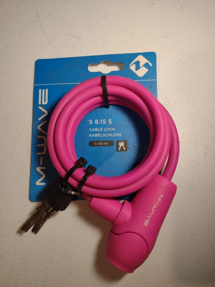 M Wave Silicone 2 ft by 12 mm Bike Lock Pink eBay