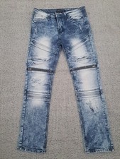 Skinny FIT Distressed Denim Blue Jeans Boys Size 18