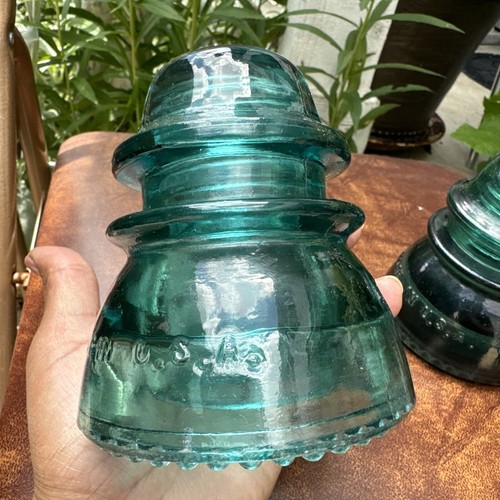 Hemingray 42 CD 154 Glass Telegraph Insulator Cobalt Blue Antique Lot of 2. - Picture 11 of 11