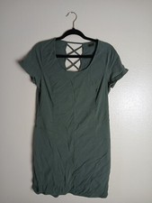 Marmot Womens Medium Green Short Sleeve Casual Sundress 