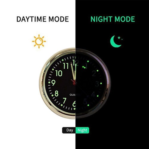 Pocket Small Mini Luminous Quartz Analog Watch Stick-On Clock Boat BikeA O1U8 - Picture 10 of 16