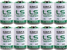 10 Pk SAFT LS14250-BA 3.6V 1/2 AA Lithium Batteries, Made in france   